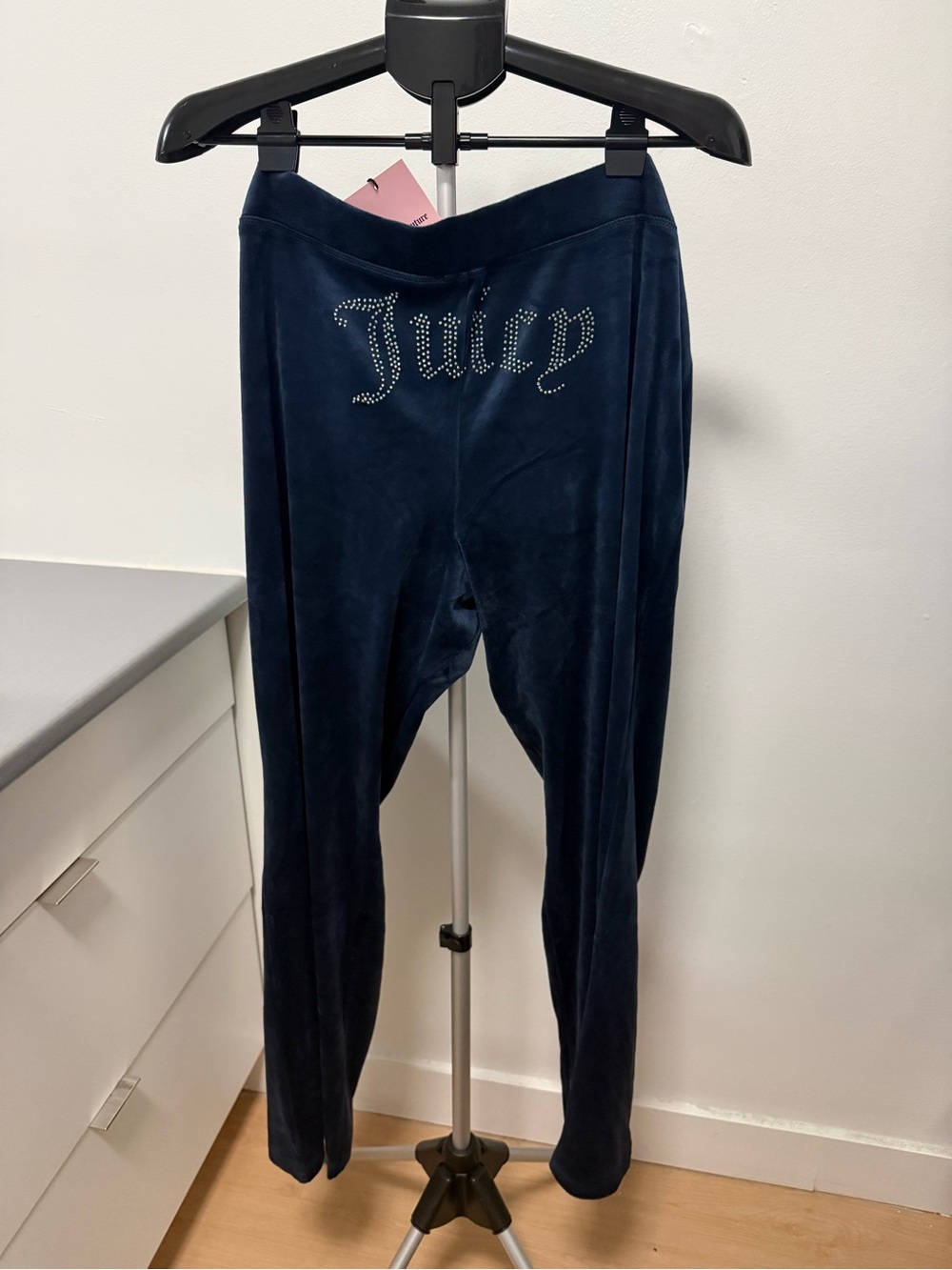 NWT Juicy Couture Velour “Juicy” Navy Blue Pants XL